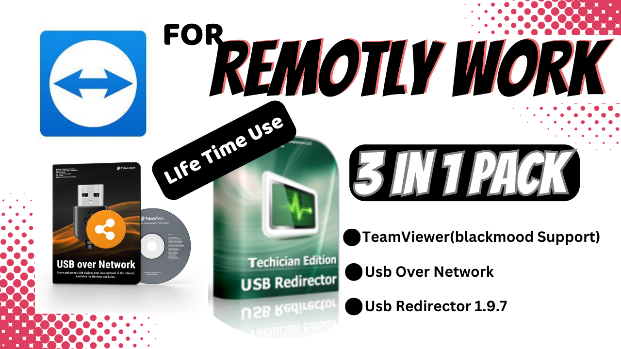 Team Viewer-USB Over Network-Usb Redirector 3 in 1(Combo 3license Best Price)